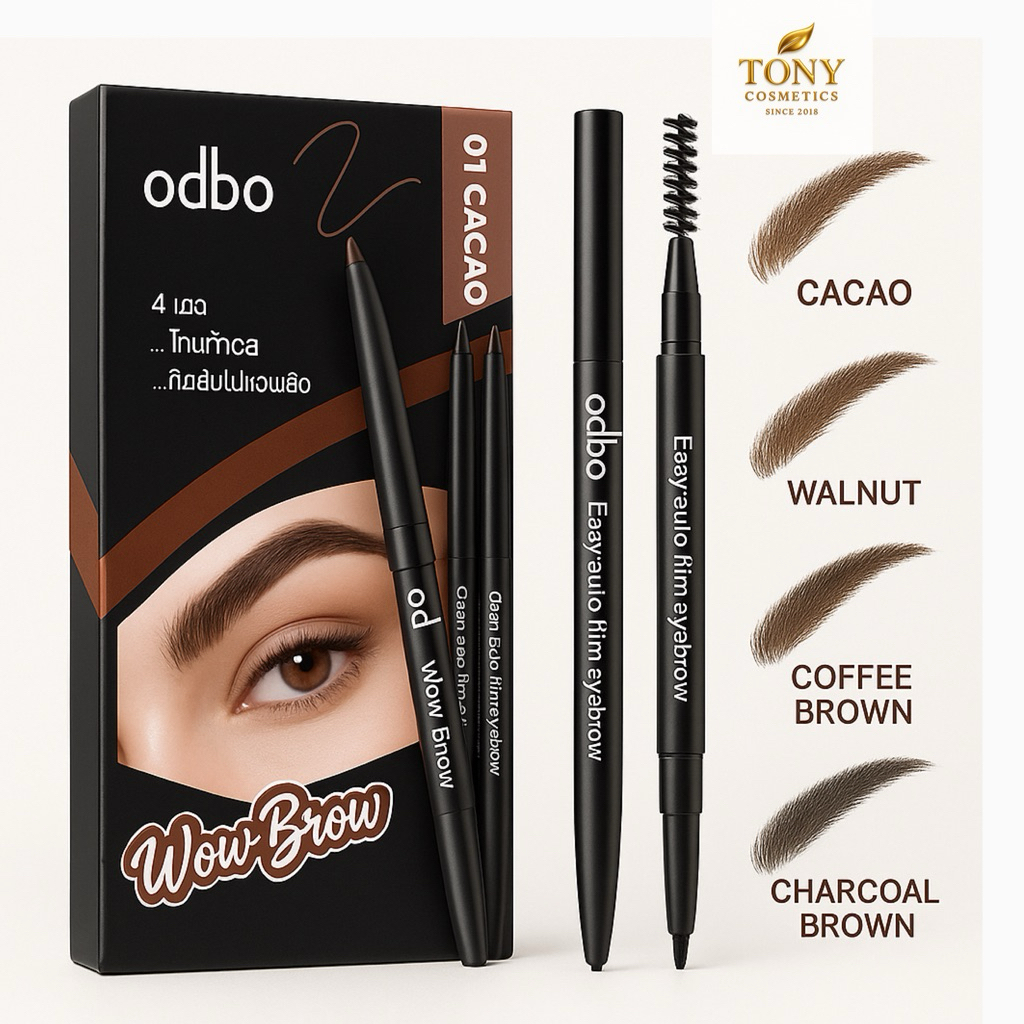 Odbo Easy Auto Slim Eyebrow โอดีบีโอ อีซี่ ออโต้ สลิม อายบราว ดินสอเขียนคิ้วแบบออโต้ ด้ามเล็ก OD781
