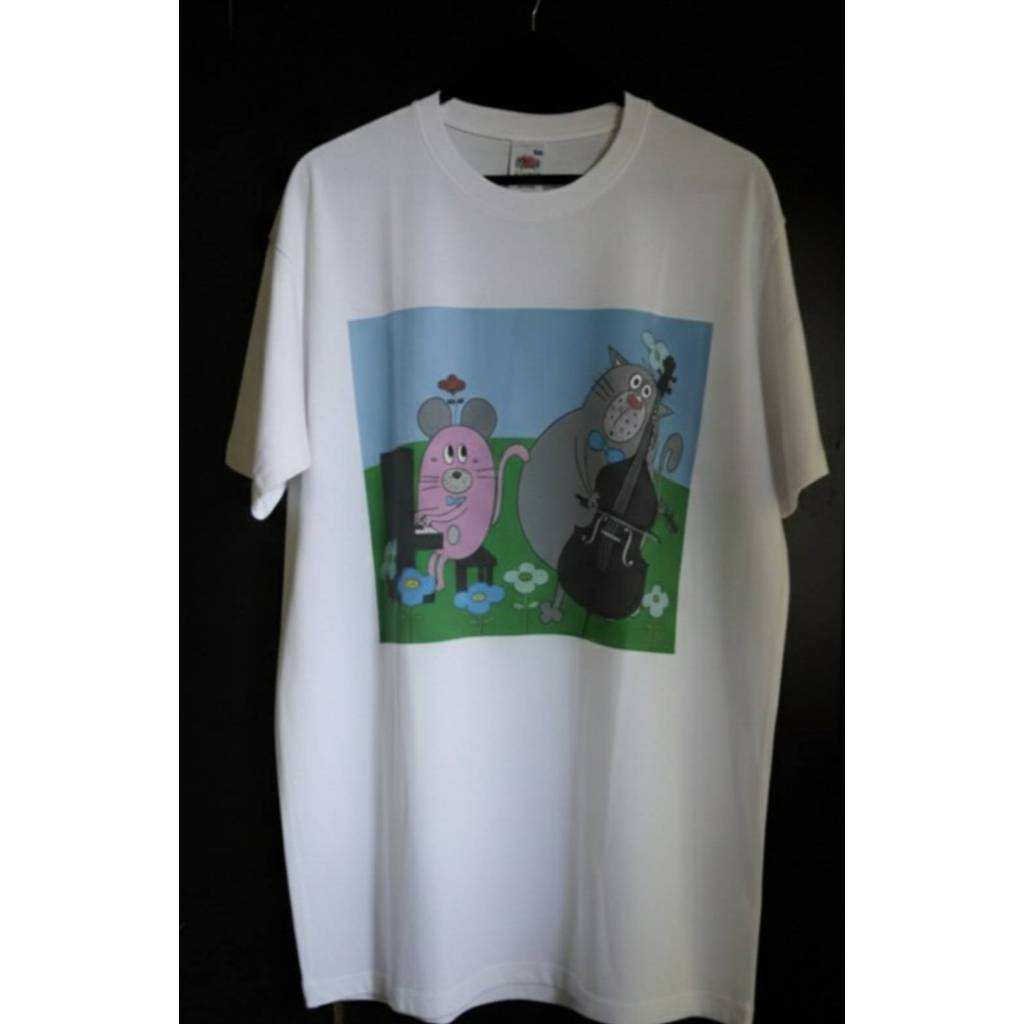 เสื้อยืดคอตตอนสกรีนลายการ์ตูนน่ารักๆ T-Shirt Cartoon Music Art Cotton 100% รหัสCT008 เนื้อผ้านิ่ม ใส