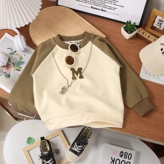 BEAR BABY เสื้อกันหนาว เสื้อแขนยาวเด็ก สเวตเตอร์เด็ก คอกลม สกรีน M Size80-160 cm