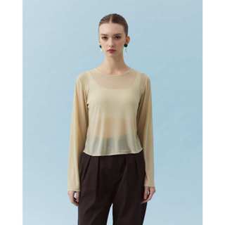 Pudee Mesh Essential Tee เสื้อยืดตาข่ายแขนยาว