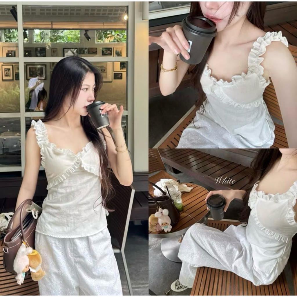 ส่งต่อ sunfap เสื้อสายเดี่ยว🍦🍰💝🧀