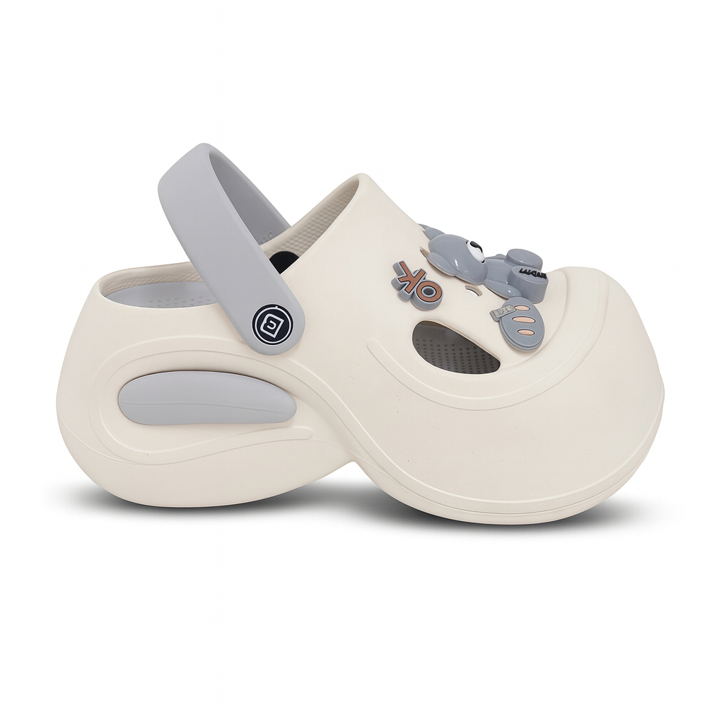 สำหรับผู้หญิง​รองเท้าแตะพื้นหนาไม่สึกหรอรองเท้าหัวโตแฟชั่นเป็นที่นิยมเสริมความสูงรองเท้า