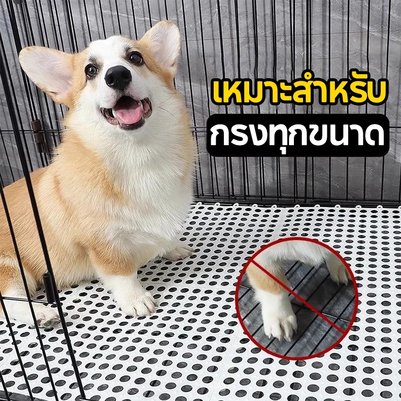 แผ่นรองพื้นกรงสัตว์เลี้ยง ตัดต่อได้ เหมาะหมาแมว thumbnail 3