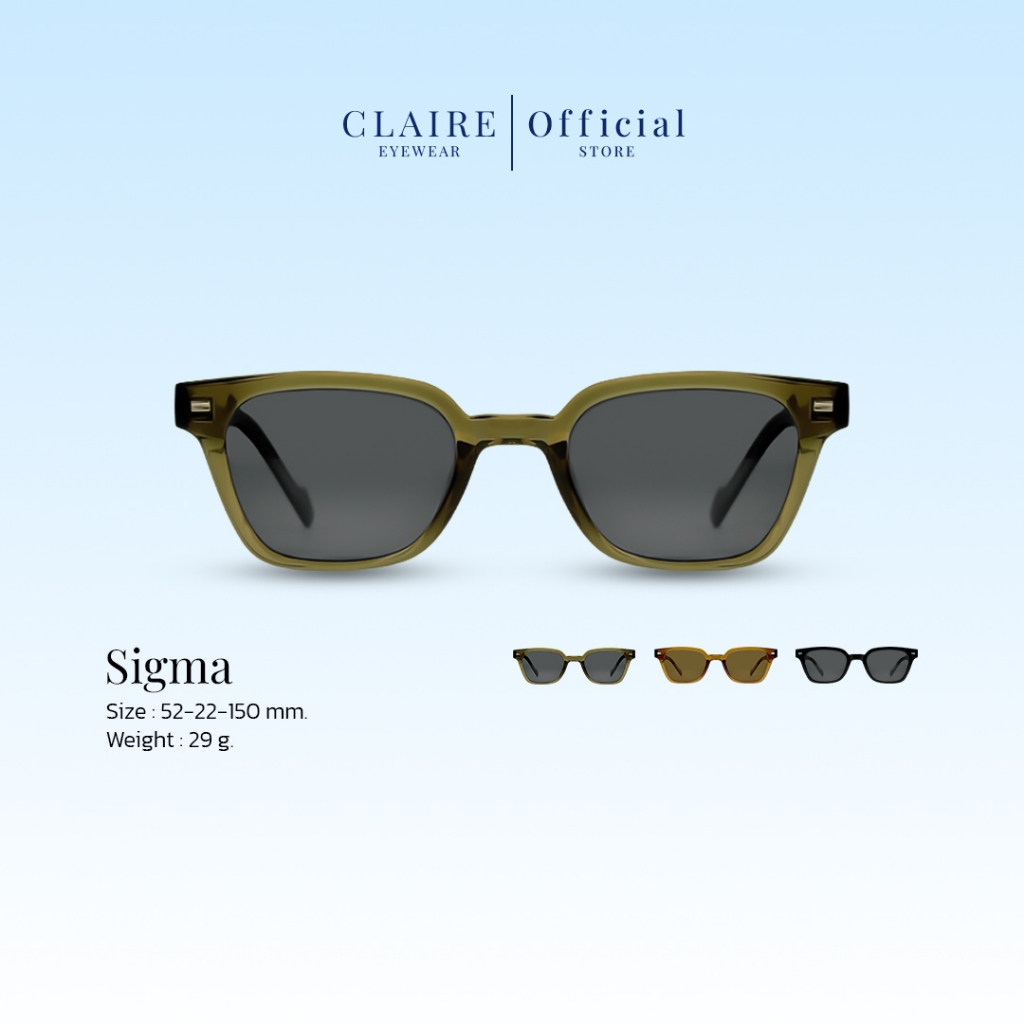 CLAIRE : (SM) แว่นกันแดด รุ่น Sigma แว่นกันแดด UV400