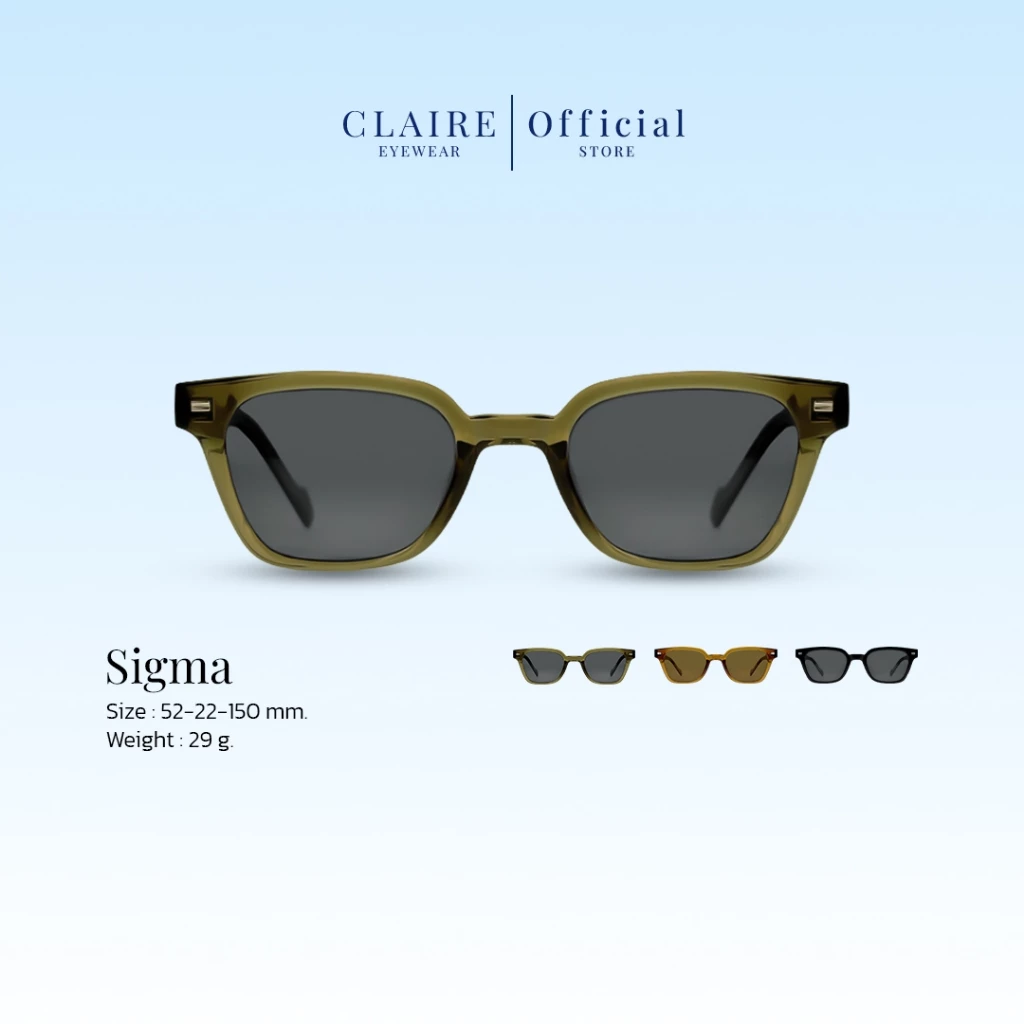 CLAIRE : (SM) แว่นกันแดด รุ่น Sigma แว่นกันแดด UV400