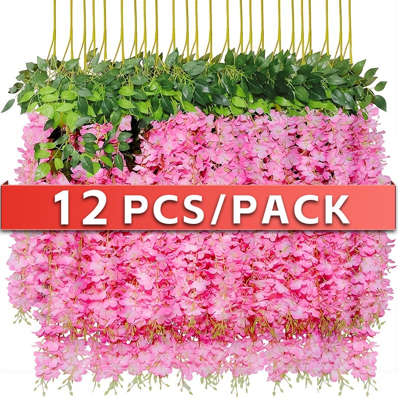 【ข้อเสนอมีเวลาจำกัด】110เซนติเมตรวิสทีเรียดอก ดอกไม้ปลอม ดอกไม้ประดิษฐ์ ช่อดอกไม้ ตกแต่งงานแต่งงาน