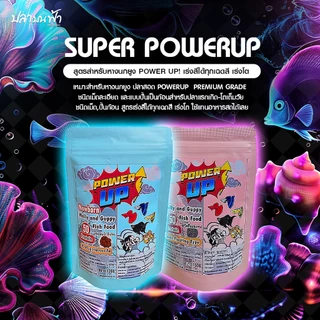อาหารปลาบอลลูน PowerUp อาหารปลาสวยงาม สูตรเร่งสี และเร่งโต สำหรับปลาเล็ก ถึงโต ชนิดเม็ดกึ่งลอยจมและปั้นก้อน
