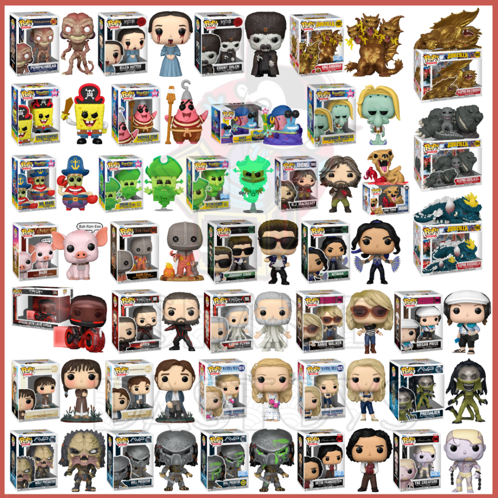 {PRE-ORDER} Funko Pop! MOVIES : Nosferatu, Godzilla, Mortal Kombat, Tron Ares, SpongeBob, Thing, Mamma Mia, AVP, Franken