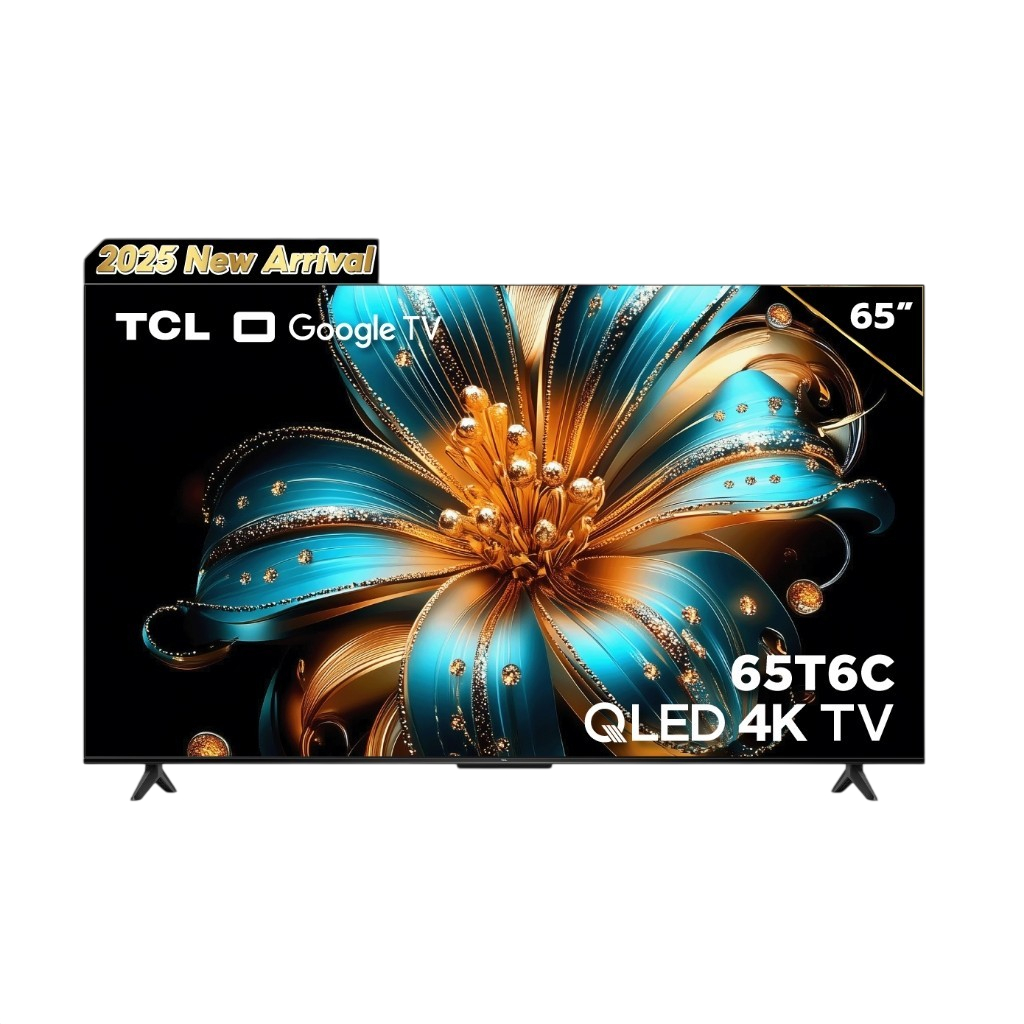 TCL ทีวี 65 นิ้ว 4K QLED Google TV รุ่น 65T6C HVA Panel รองรับ Gaming/MEMC