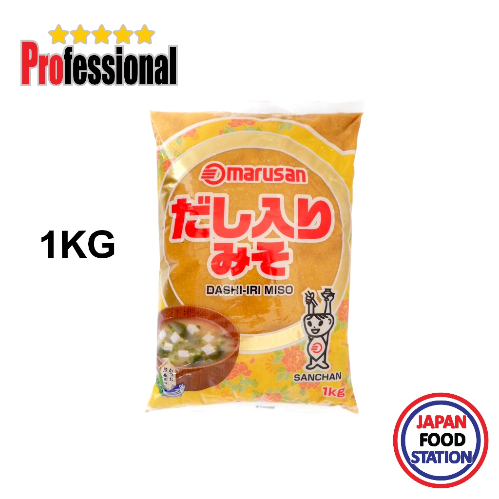MARUSAN-AI SANCHAN DASHI IRI MISO 1KG (22735) เต้าเจี้ยวญี่ปุ่น มิโซะ ญี่ปุ่น SOY BEAN PASTE PRO