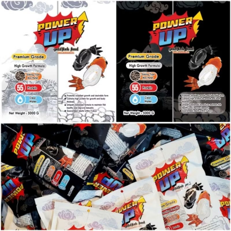 อาหารปลาทอง PowerUp⚡สำหรับคนเลี้ยงเยอะ หรือฟาร์ม 5กิโล ,10กิโล  สำหรับปลาเยอะ