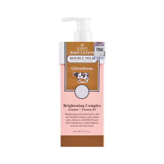 SCENTIO DOUBLE MILK TRIPLE BRIGHT BODY LOTION เซนทิโอ ดับเบิ้ลมิลค์ ทริปเปิ้ล ไวท์ บอดี้ โลชั่น ( 250ml )