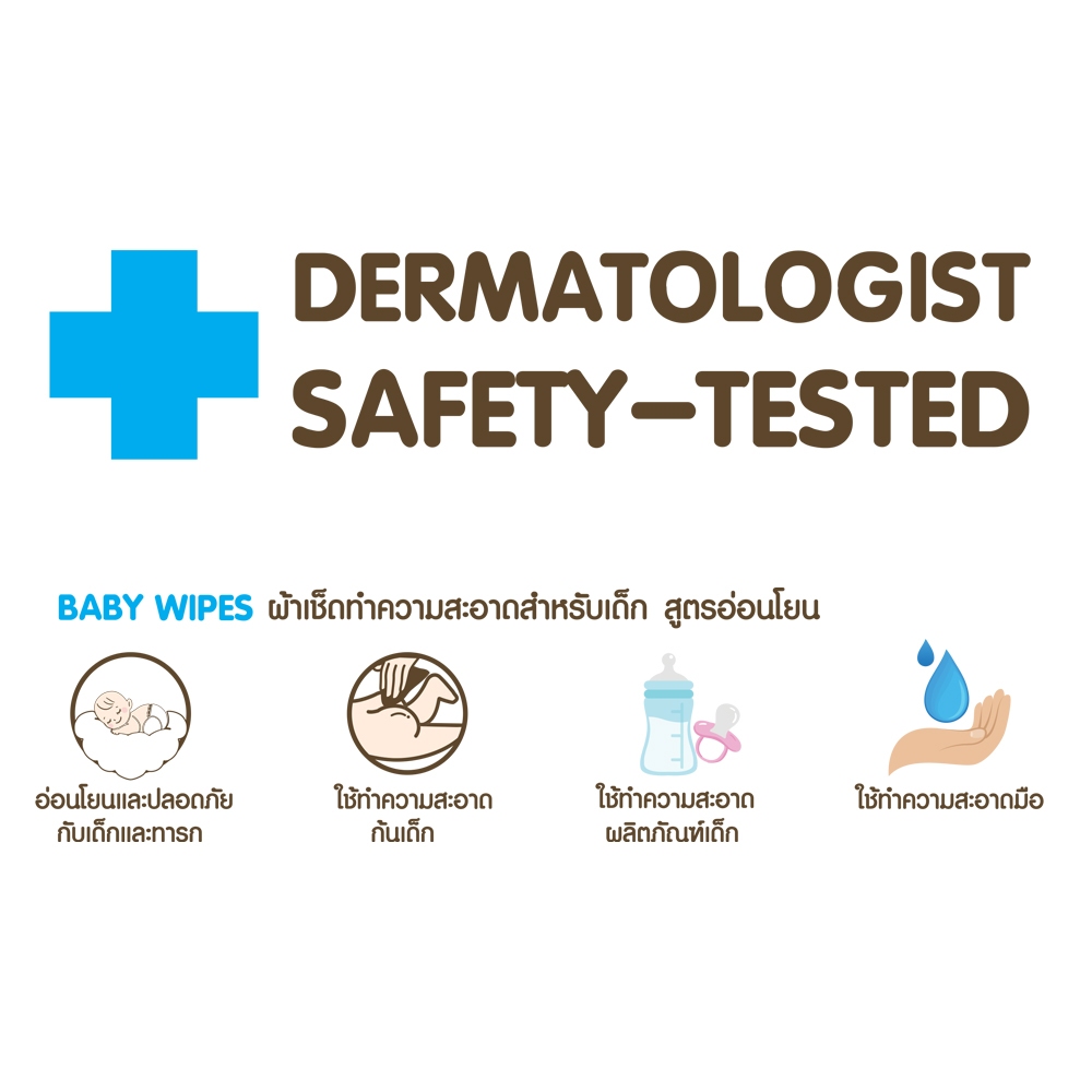 [ยกลัง6] DODOLOVE ทิชชู่เปียก Baby Wipes ผ้าเช็ดทำความสะอาดสำหรับเด็ก ออร์แกนิค ห่อใหญ่ 80 แผ่น แถมฟรี ขนาดพกพา 1แพ็ค - รูปที่ 5