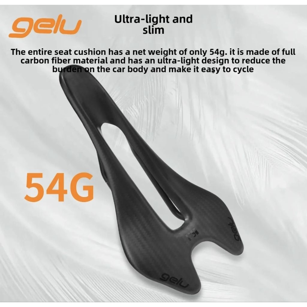 Gelu ultra light carbon saddle 54g
