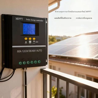 【พร้อมส่ง】โซล่าร์ชาร์จเจอร์ MPPT 12V/24V/36V/48V โซล่าคอนโทรลเลอร์ 30A/60A/80/100A ชาจเจอร์โซล่า