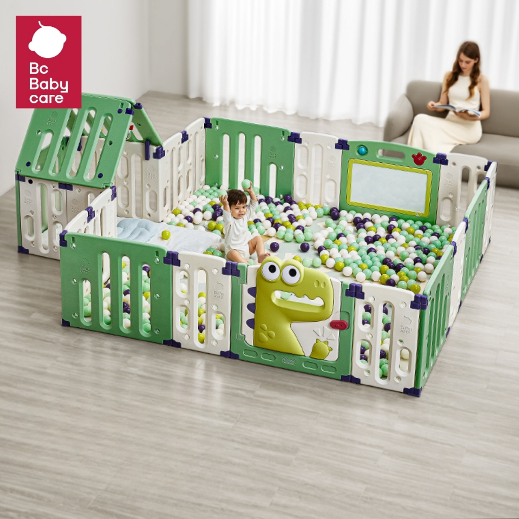 Babycare คอกกั้นเด็ก รั้วกันเด็กไดโนเสาร์ ปลอดภัย HDPE | BC Babycare Thailand