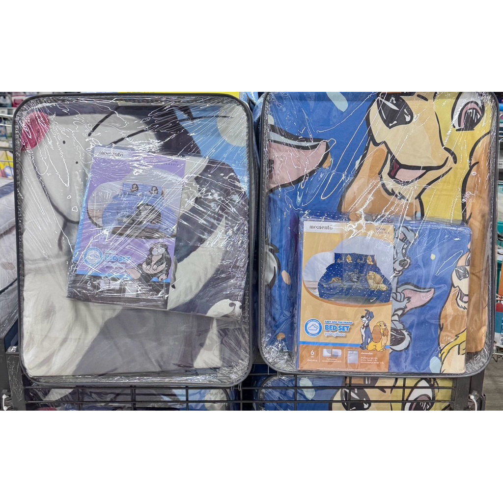 (พร้อมส่ง) Momento x Disney ชุดผ้าปูที่นอน 6 ฟุต สินค้าลิขสิทธิ์ lady and the tramp lucifer เลดี้ เด