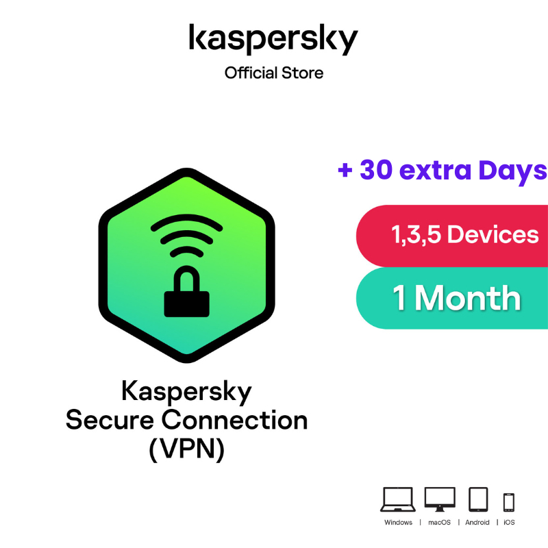 Kaspersky VPN Secure Connection 1,3,5 Devices 1 Month