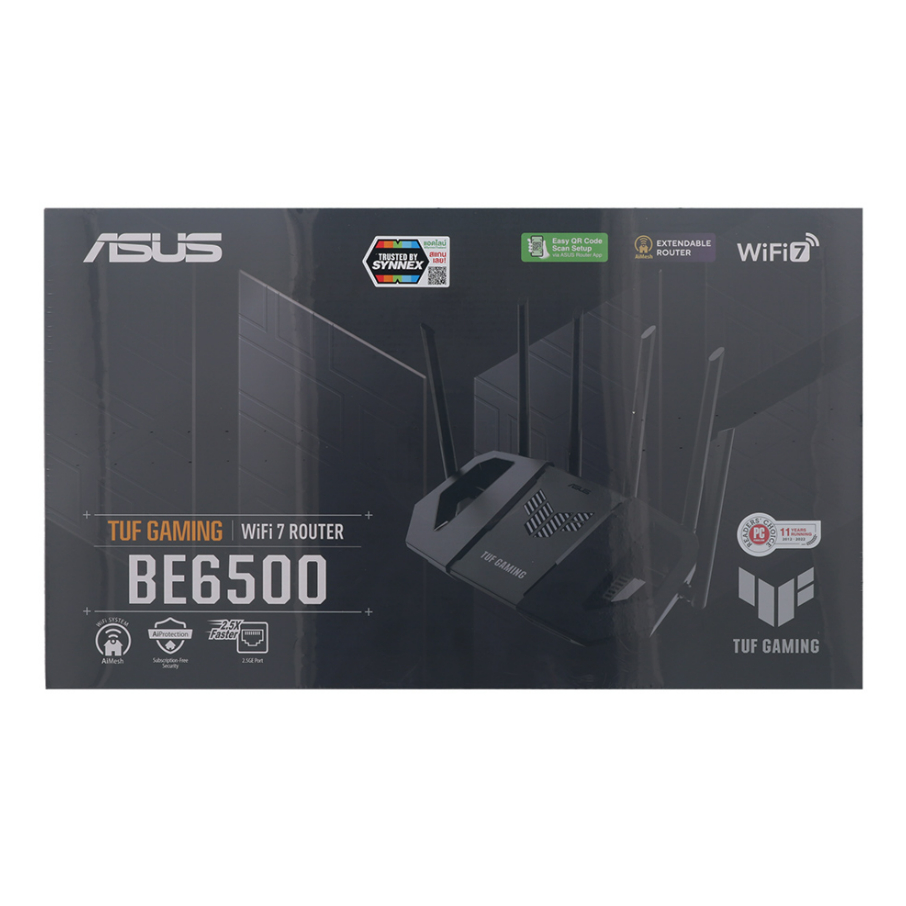 เราเตอร์ ROUTER  ASUS TUF GAMING BE6500 DUAL BAND WIFI 7 - BLACK สีดำ