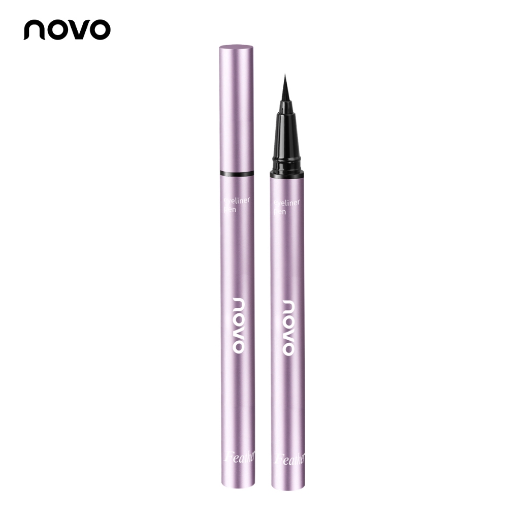 9121 (ใหม่/แท้) NOVO อายไลเนอร์ eyeliner หัวแปรงเรียวเล็กสุดๆ กันน้ำ กันเหงื่อ