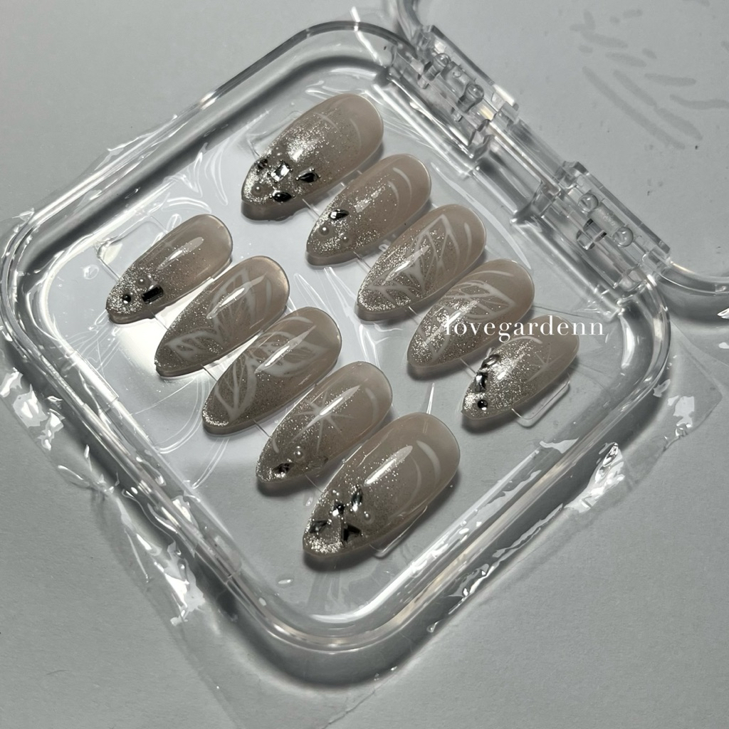 butterfly daimond - press on nails