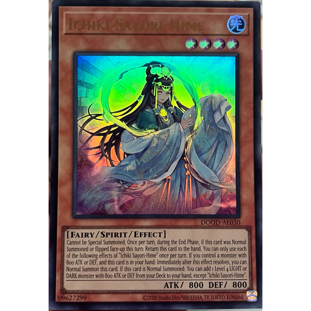 Yugioh Asia-Eng [DOOD-AE030] Ichiki Sayori-Hime (Ultra Rare) การ์ดยูกิแท้ถูกลิขสิทธิ์