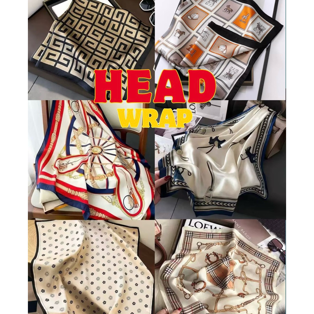 🎪head wrap🎪70x70cm.| ผ้า Polyester ผ้าพริ้วๆ ผ้าโพกผม