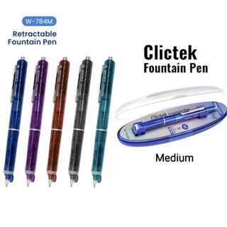 Writech ปากกาหมึกซึม หมึกน้ำเงิน รุ่น W-784 Clictek Retractable Fountain Pen ขนาด Fine nib/ Medium