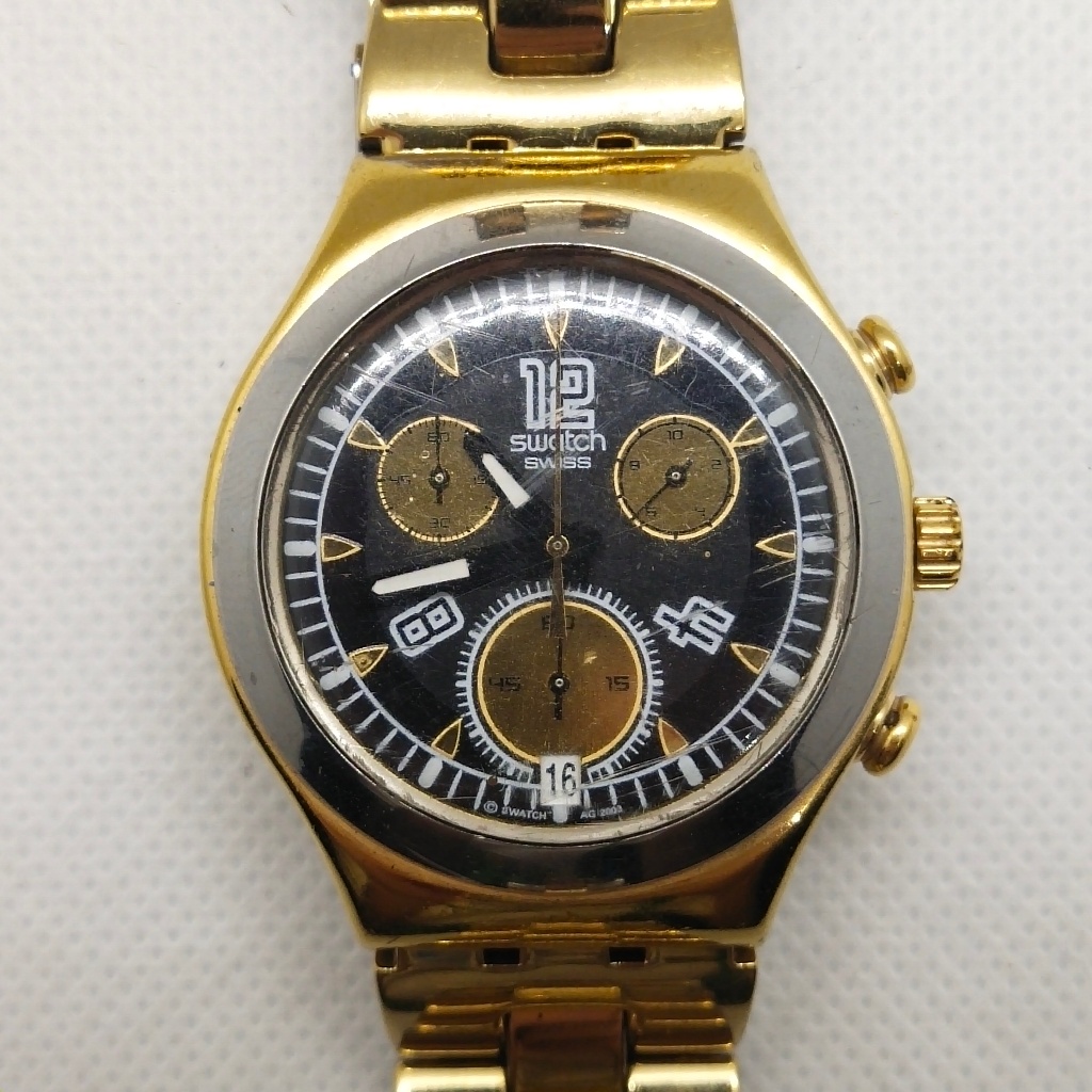 นาฬิกามือสอง Swatch IRONY ycg402 chronograph 42.2 เดินพร้อมใช้