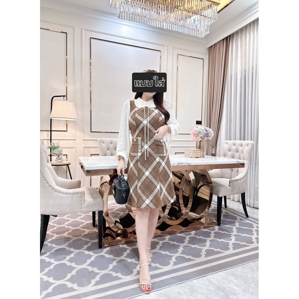 ชุดเดรสไซส์Lป้ายAp styleมือ1สวย❤️ทำความเข้าใจก่อนสั่งซื้อไม่รับคืนทุกกรณี🙏