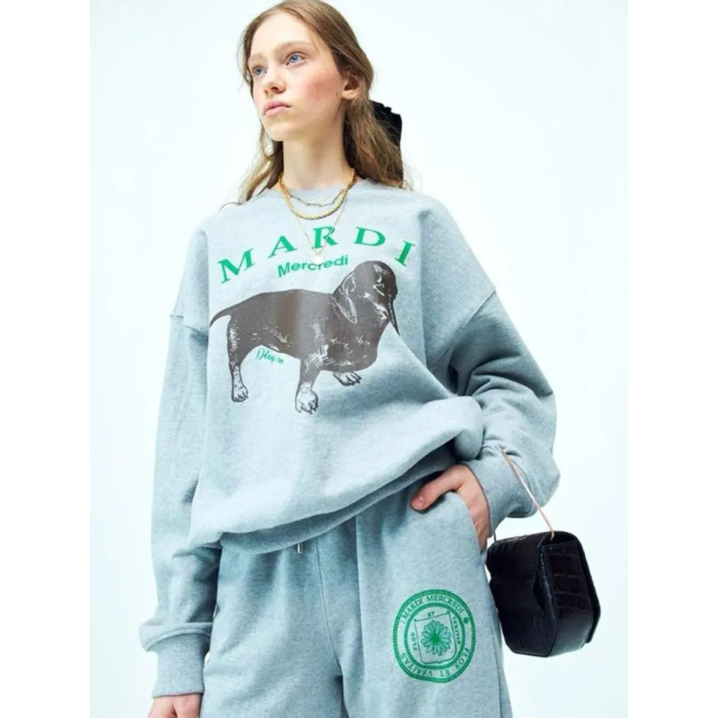 [พร้อมส่ง] MARDI MERCREDI SWEATSHIRT DDANJI GREY สเวตเตอร์ mardi ดัชชุน