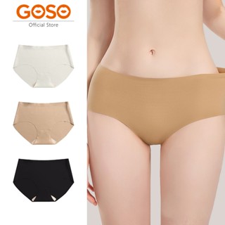 GOSO กางเกงในไร้ขอบ ซีมเลส แพนตี้ กางเกงในทรงเอวสูงปานกลาง ส…