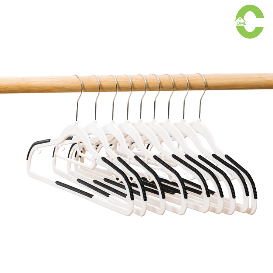 ไม้แขวนเสื้อกันลื่น แพ็ค 5 ชิ้น Non-slip Hanger รับน้ำหนักได้ดี แข็งแรง ทนทาน แขวนเสื้อไม่ร่วง  Simple Living