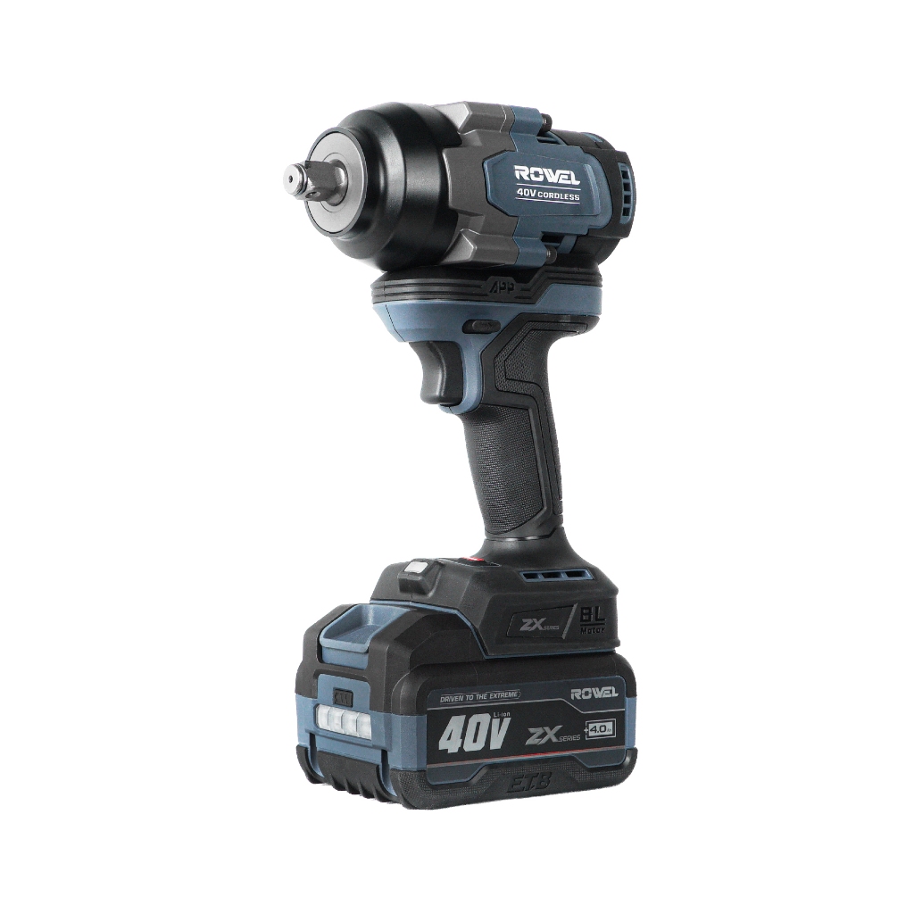 บล็อคกระแทกไร้สาย 40V 1100N.m พร้อม แบตเตอรี่ 4.0 Ah x 1 Rowel รุ่น DIW1100ZX-S
