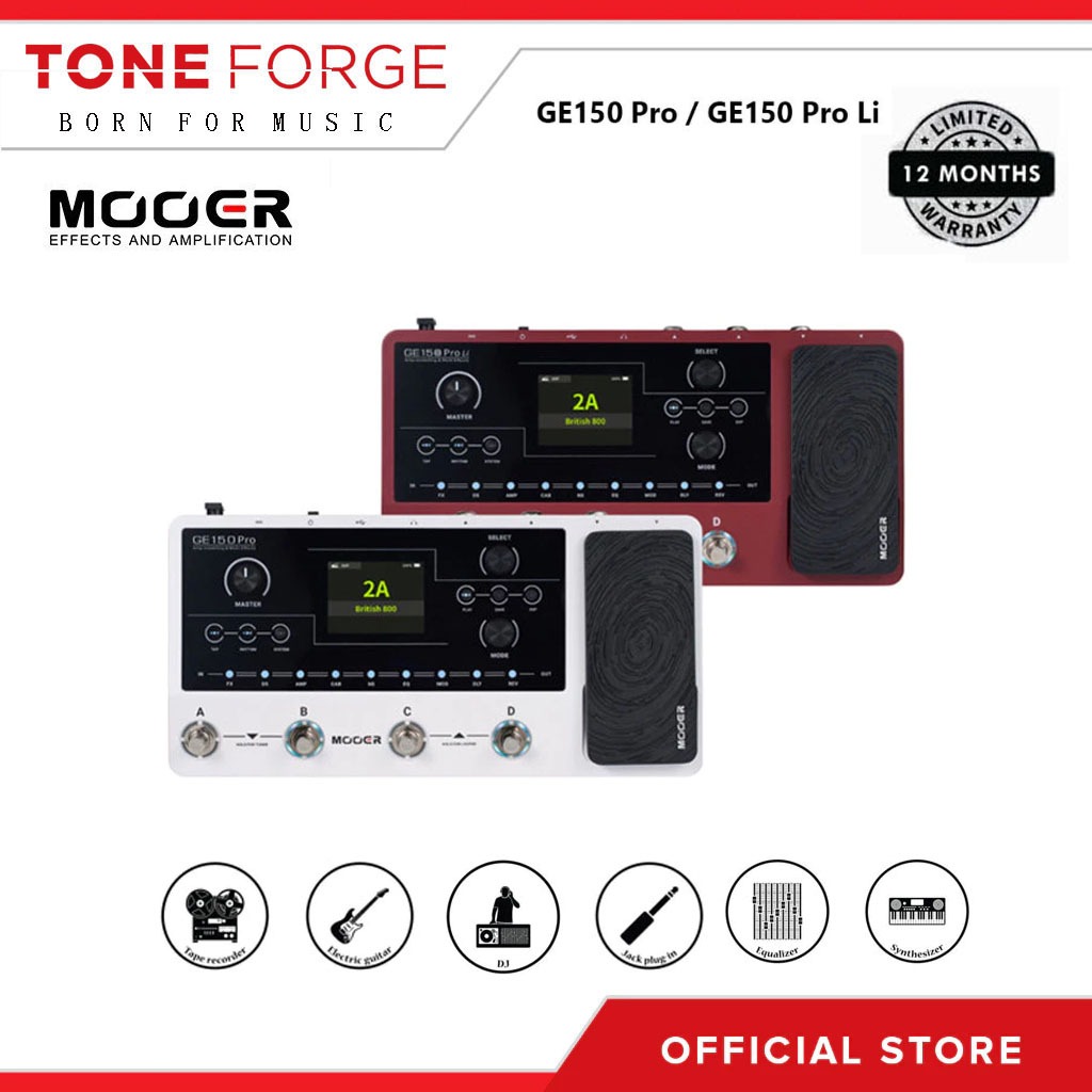 Mooer GE150 Pro/Pro Li Intelligent Multi Effects Mooer GE150 Pro / GE150 Pro Li เอฟเฟคกีต้าร์ GE150 