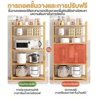 🎋ชั้นวางในครัว ชั้นวางเก็บของ สามารถวางเครื่องใช้ไฟฟ้าภายในบ้านได้หลากหลาย กันน้ำและป้องกันเชื้อรา