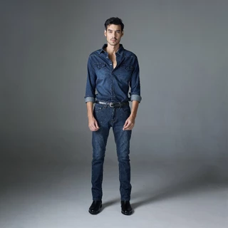 Jack Russel - Men Jeans กางเกงยีนส์ผู้ชายทรงกระบอกเล็ก - Klassik J-1128/BL Slim Fit Blue
