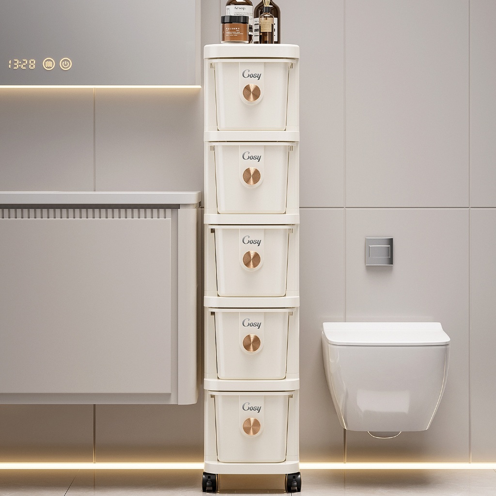 JOY ตู้ลิ้นชักแคบ มีล้อ ดีไซน์สวย ประหยัดพื้นที่ เก็บของได้เยอะ เหมาะกับคอนโดและบ้านเล็ก - รูปที่ 3