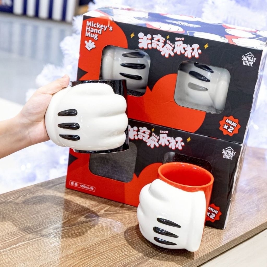 ของแท้💯 แก้วมิกกี้เมาส์ MICKEY'S HAND MUG x Sunday Home (2 ใบ) 🇹🇭[พร้อมส่ง]🇹🇭
