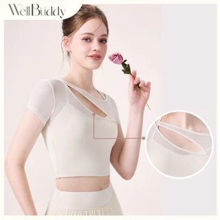 [New in Dec] - WellBuddy สปอร์ตบราแขนสั้น เสื้อโยคะ เสื้อออกกำลังกายแขนสั้น เสื้อพิลาทิส (Stella Top)