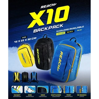 Reach X10 Backpack กระเป๋าเป้ใส่ไม้แบดมินตัน และสัมภาระรุ่น X10 Backpack