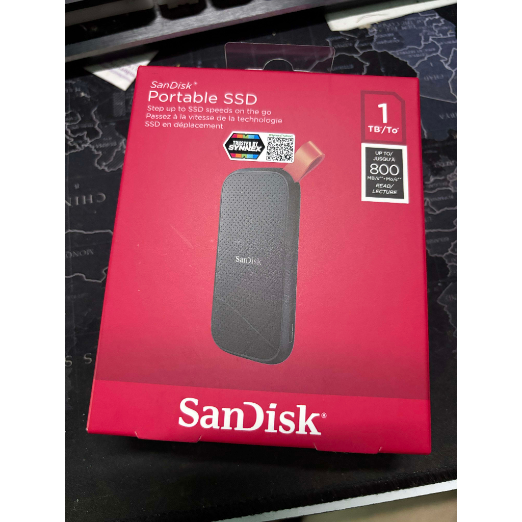 SSD พกพา SANDISK SDSSDE30 Portable SSD 1TB (Read speed up to 800MB/s,) MS4-000939 ของใหม่