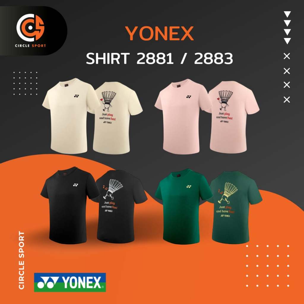 เสื้อแบดมินตัน Yonex Shirt 2881 / 2883 TRU-DRY (สินค้าลิขสิทธิ์แท้ 100%) *มีบริการสกรีนเพิ่มชื่อตัวเอง*