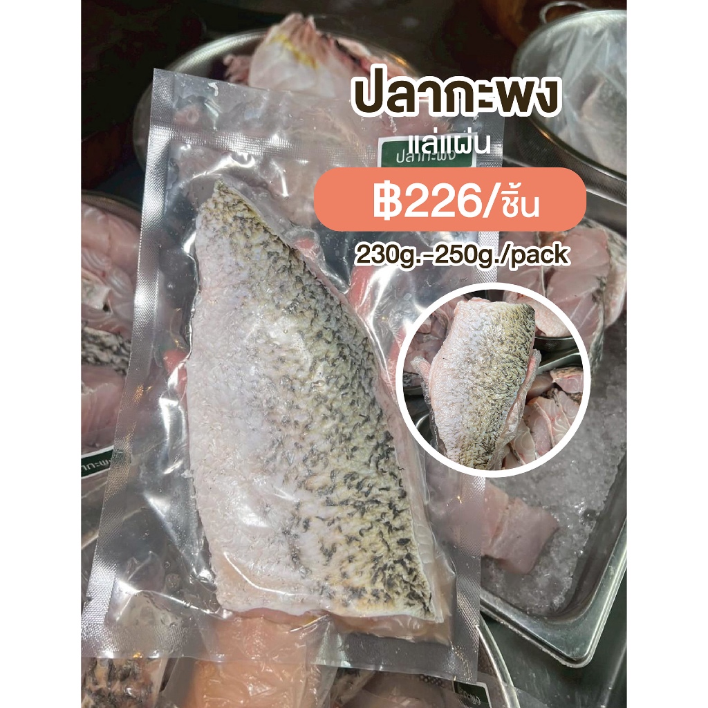 Panich Natural ปลากะพง แล่fillet(1แผ่น)230-250g.