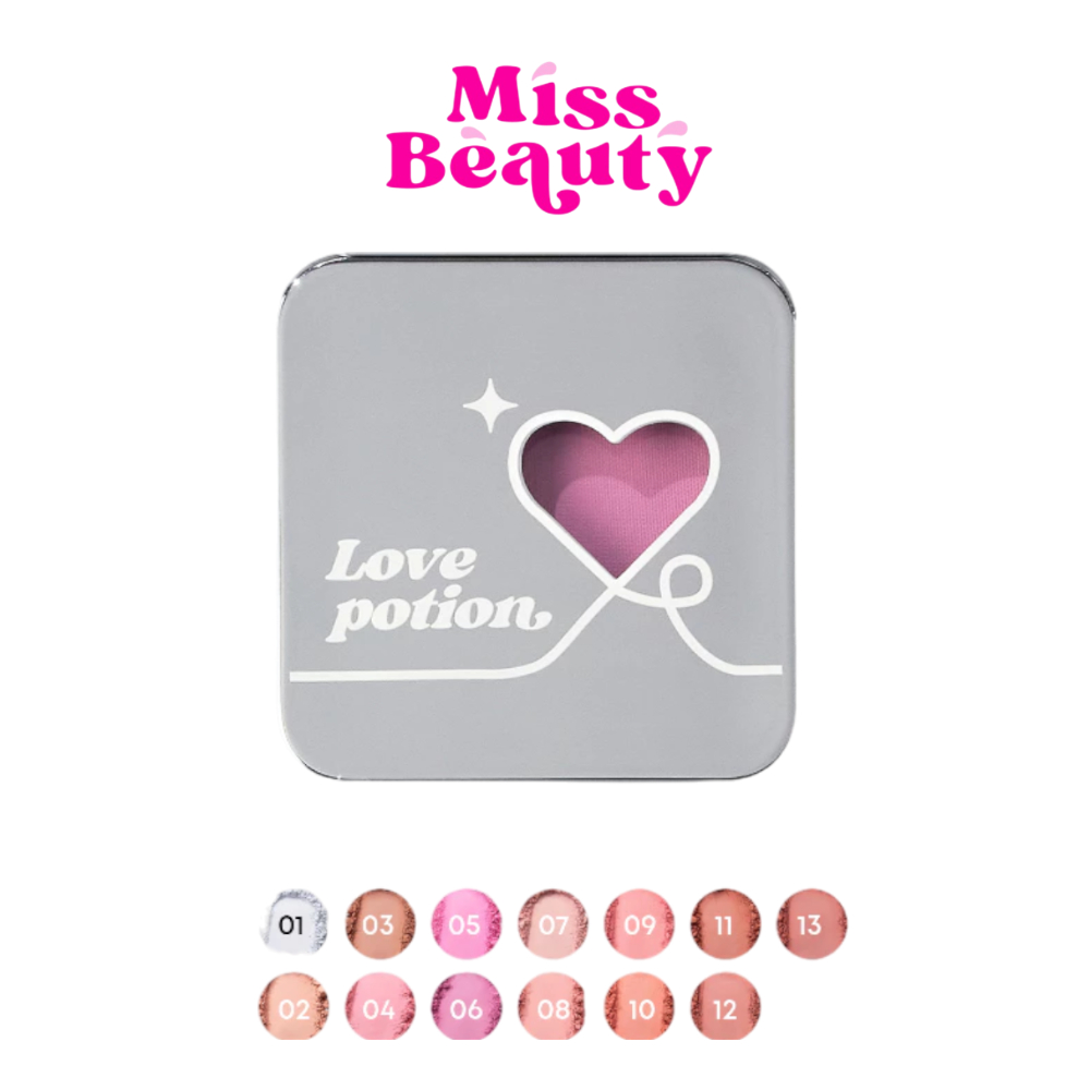 (1 ชิ้น) LOVE POTION STARRY BLUSH POWDER เลิฟ โพชั่น สตาร์รี่ บลัช พาวเดอร์ 2.8 กรัม