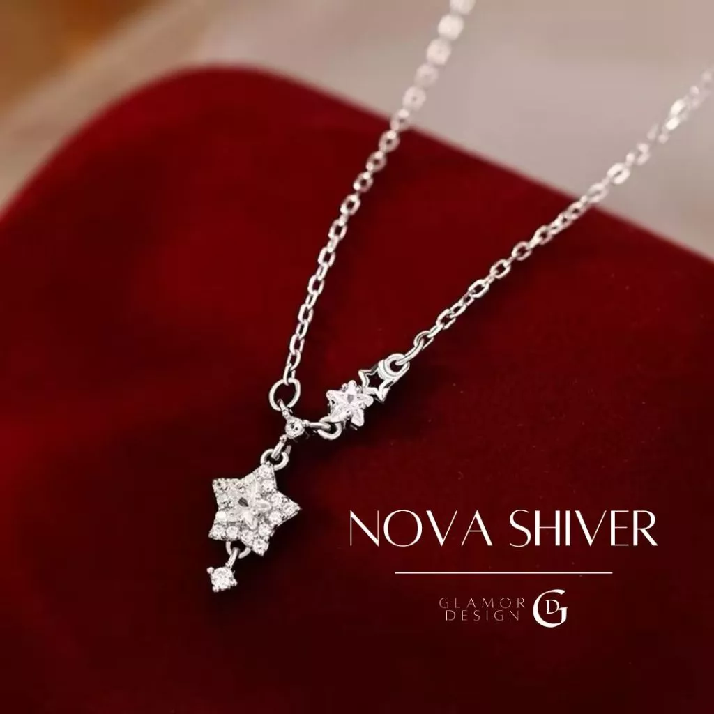 GLAMOR✨สร้อยคอเงิน Nova Shiver สร้อยคอเงินแท้925 สร้อยคออุกกาบาตน้ำแข็งแตก