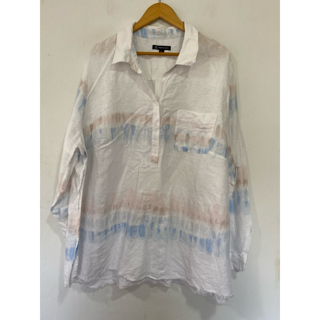 BL *ชายเสื้อแบบเปลือย* ลินินบาง INC 4XL อกหน้าผ้า 59 นิ้ว ยาว 31