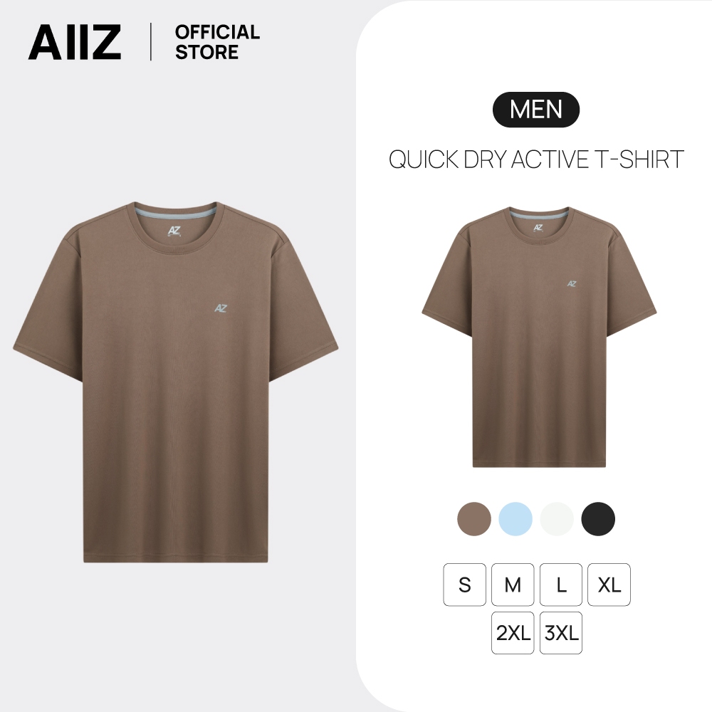 AIIZ เสื้อยืดแอคทีฟผู้ชายคอกลม ผ้าแห้งเร็ว AIIZ Men's Quick Dry Active T-Shirt