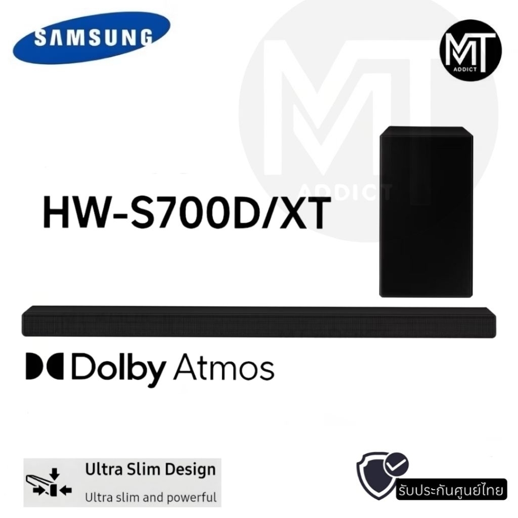 ลำโพงซาวด์บาร์ SAMSUNG Soundbar Ultra Slim รุ่น HW-S700D/XT