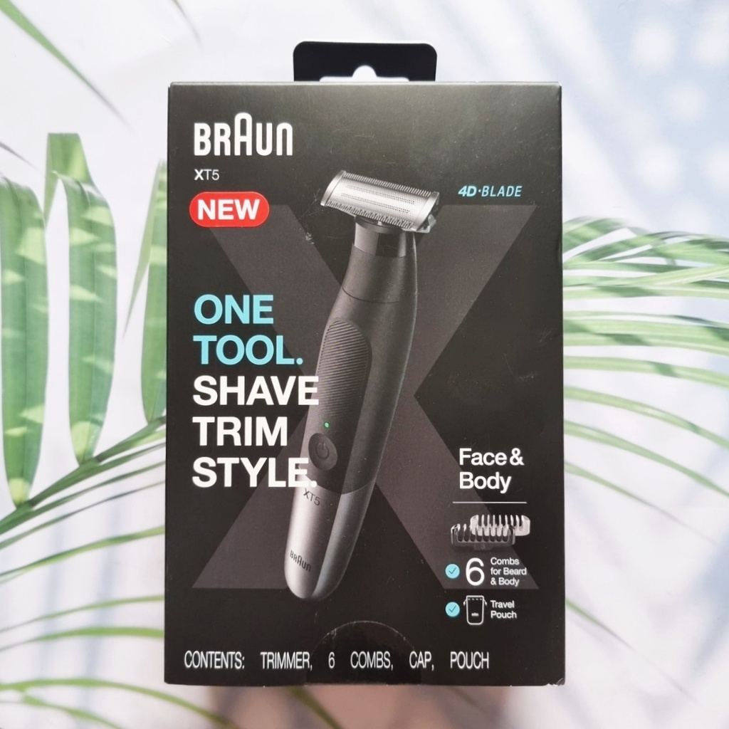 (Braun®) Series XT5 Hybrid Beard & Facial Hair Trimmer Rechargeable XT5200 เครื่องโกนหนวด ชาร์จได้